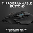 thumbnail image 6 of G502 High Performance RGB Gaming Mouse with 11 Programmable Buttons and Personalized Weight and Balance Tuning with (5) 3.6g Weights, 6 of 9