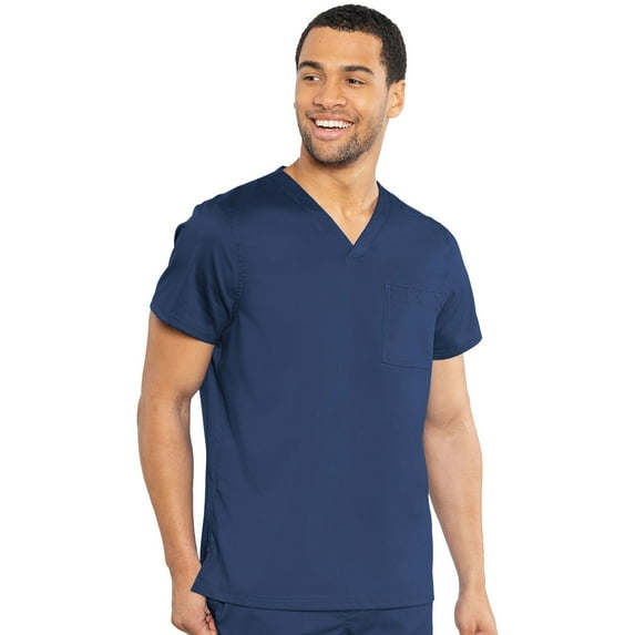 Med Couture Men's Short Sleeve V-Neck Cadence One Pocket Top
