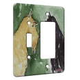 thumbnail image 1 of KuzmarK™ 2 Gang Single Toggle / Single Duplex Rocker Wall Plate - Scottie Greetings Scottish Terrier Dog Art by Denise Every, 1 of 1