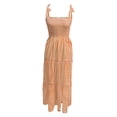 thumbnail image 6 of Sun Dresses Women Summer Casual Sleeveless Shoulder Straps Bowknot Smocked Beach Maxi Dress Boho Floral Flowy Dress, 6 of 8