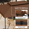 thumbnail image 4 of Outsunny 13' x 10' Gazebo Replacement Canopy, Gazebo Top Cover for 01-0870, 84C-101, 84C-144 with Double Vented Roof (TOP ONLY), Coffee, 4 of 9