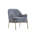 thumbnail image 2 of Modern Velvet Accent Chair, Ergonomics Accent Chair Armchair with Gold Legs and More Stabler Adjustable Legs, Upholstered Soft Leisure Chair Single Sofa Chair for Bedroom Office Living Room, Gray, 2 of 7