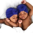 thumbnail image 6 of Walbest Baby Girl Boy Solid Color Turban Knot Headdress Headwear Wrap Hat Wrinkle Cap, 6 of 7
