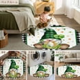 thumbnail image 6 of Saint Patrick's Day Washable Area Rug&nbsp;3 ft Green Fourleaf Grass Gnomes Black Plaid Soft Round&nbsp;Rugs for Living Room, Non Slip Carpet for Bedroom&nbsp;Entryway Dining Room, 6 of 9