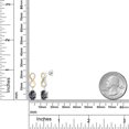 thumbnail image 2 of Gem Stone King 3.21 Ct Oval Green Mystic Topaz 925 Silver 10K Yellow Gold Lab Grown Diamond Dangle Infinity Earrings, 2 of 3