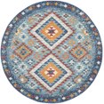 thumbnail image 3 of Nourison Passion Transitional Blue/Multicolor 5'3" x round Area Rug, (5 Round), 3 of 9