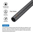 thumbnail image 4 of 2Pcs Carbon Fiber Tubes 10 x 12 x 420mm Matte Surface Rod 3K Roll Wrapped Carbon Round Tubing for RC Airplane, 4 of 5