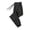 Black, variant on Women's Cotton Jogger Sweatpants, Soft Breathable Elastic Cuff Sweat Pants All Season, Casual Lounge Daily Errands Relaxed Fit Solid Color Trousers Black L