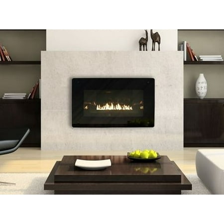 Loft Vent Free Natural Gas Fireplace With Black Porcelain Liner And Loft Vent Free Natural Gas Fireplace With Black Porcelain Liner And Burner Cover Zero