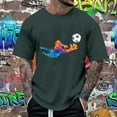 thumbnail image 5 of SXcggal Men's Summer Home Short Sleeved Round Neck Short Sleeved T Shirt Hop Breathable Lightweight Men's T-Shirt, 5 of 5