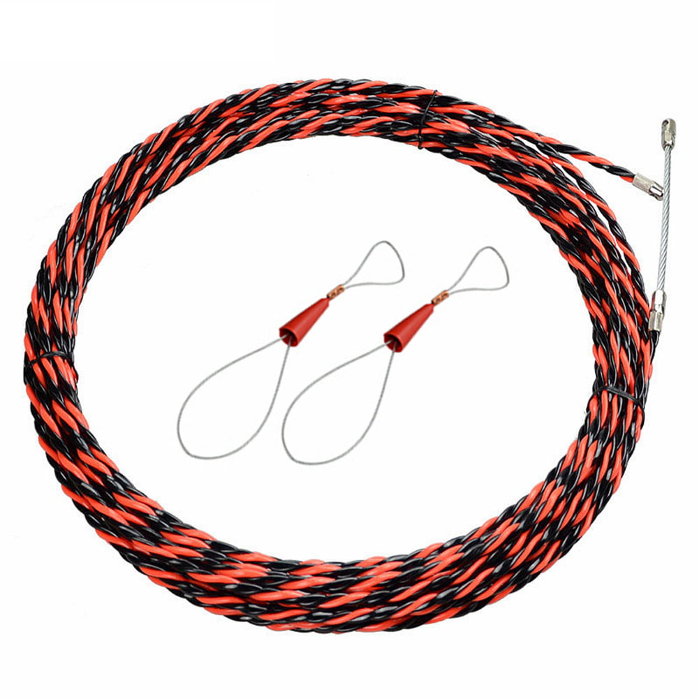 Fiberglass Fish Tape Reel Wire Pulling Tools Electrical Cable Puller snake rod 