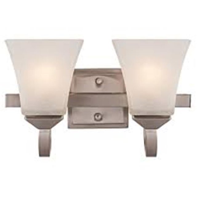 Design House 514752 Torino 2-Light Vanity Light, Satin Nickel Finish