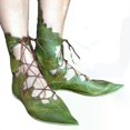 thumbnail image 5 of Medieval Gothic Retro Elf Witch Leaves Lace Up Shoes For Women Men Cosplay Costume Carnival Party Knight Boots Accessories, 5 of 5