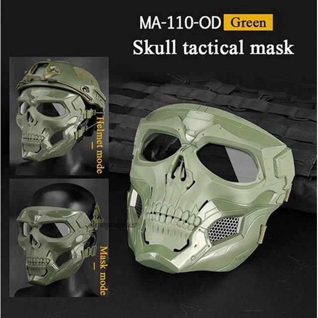 XWSHYW Juguetes para Niños Máscara Facial Completa de Calavera Máscara de Arena para Montar Al Aire Libre Vestido Personalizado