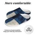 thumbnail image 6 of Disketp Indigo Patchwork Quilt Women's Men's Slippers Plush Slip-On House Slipper for Winter Indoor Soft Cushion Non-slip Fluffy Slides Slippers-35/36, 6 of 7