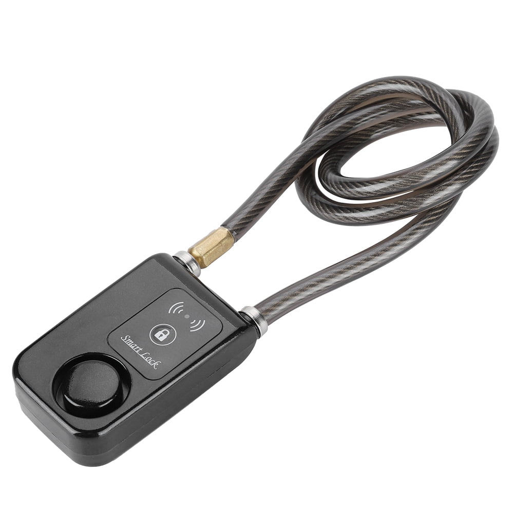 YAHHU 31.5 in / 80 cm Smart Keyless Bluetooth Lock Waterproof 110dB Wire Rope Anti-theft Alarm Bicycle Lock