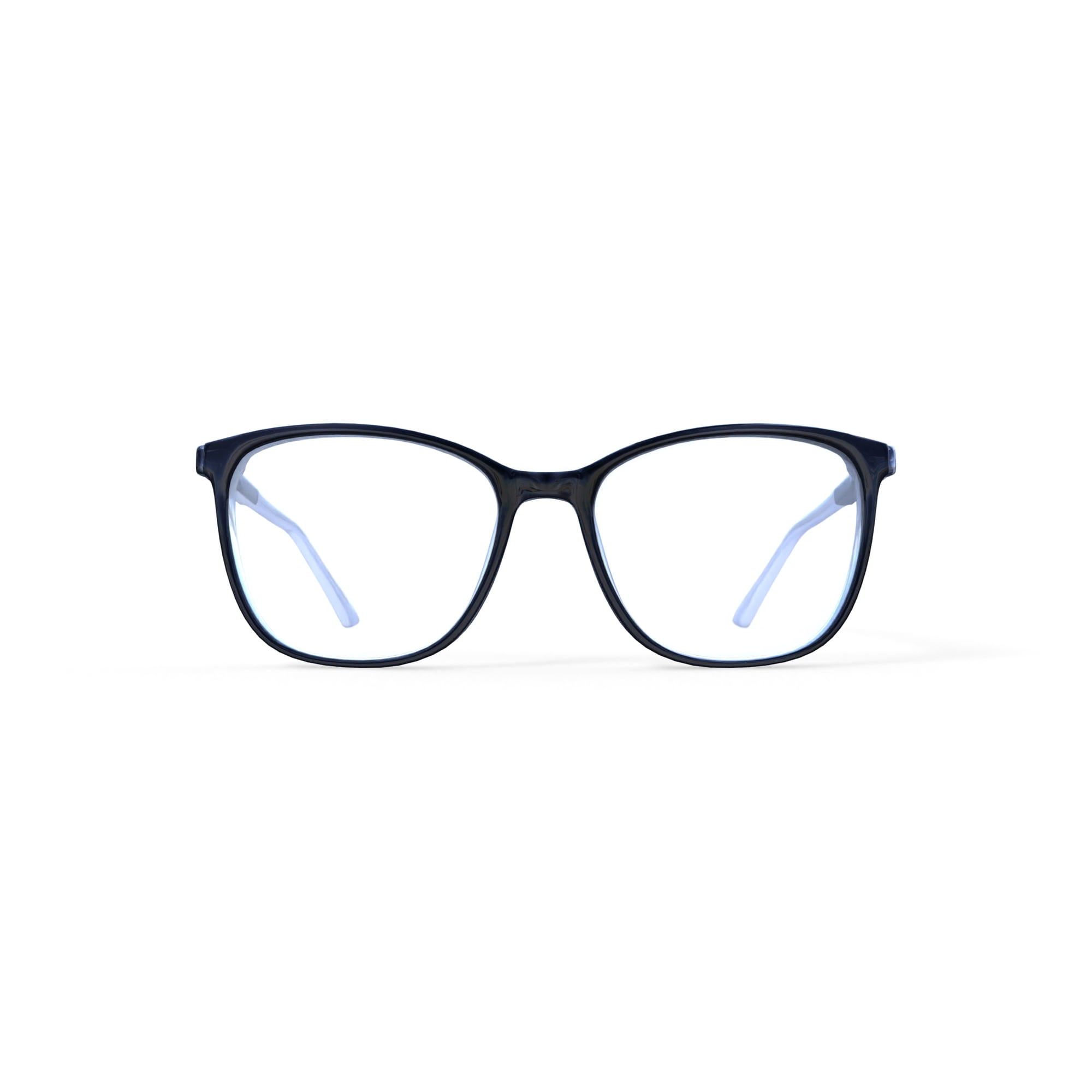 Womens Heather Rx'ble Eyeglasses with Case, Black Crystal