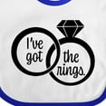 thumbnail image 4 of Inktastic I've Got the Rings- Ring Bearer Boys or Girls Baby Bib, 4 of 4