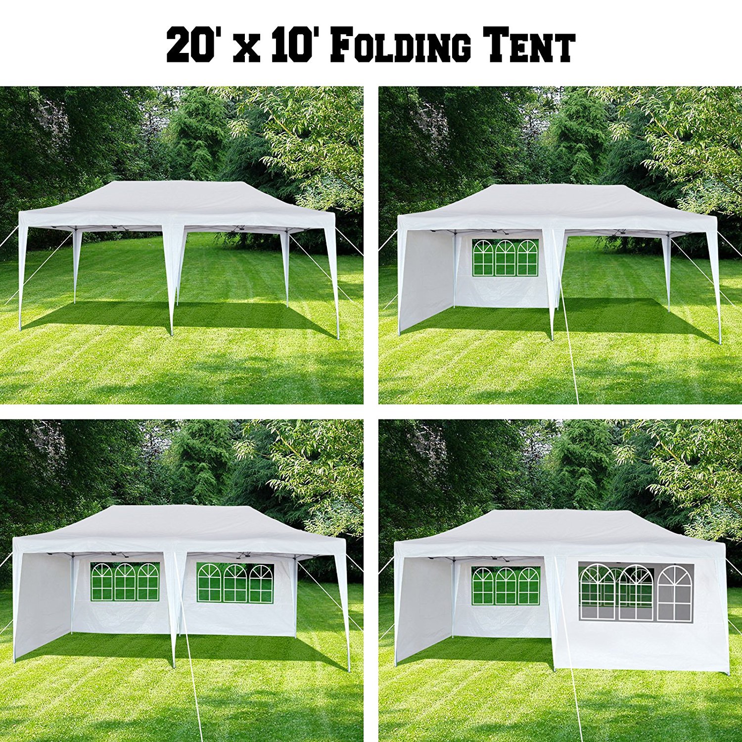 Sunny EZ POP UP Wedding Party Tent 10'X20' Folding Gazebo Beach