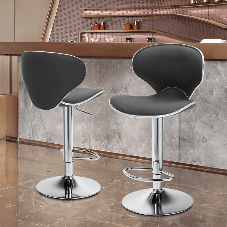 Dark grey best sale swivel bar stools