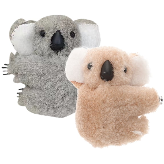 OFFIGAM 2-Pack Koala Fabric Hair Clips for Women, Mixed Color Casual Hair Accessories Perfect for Graduation, Daily Use, and Party Outfits