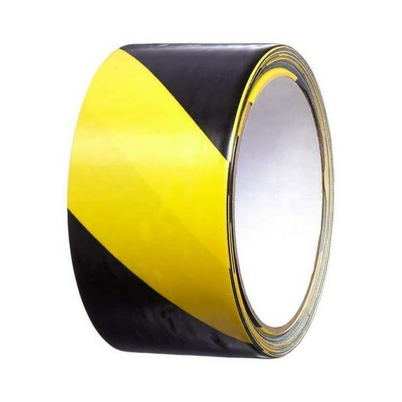 3m Floor Tape,Black/Yellow,2 inx60 ft,Roll 766