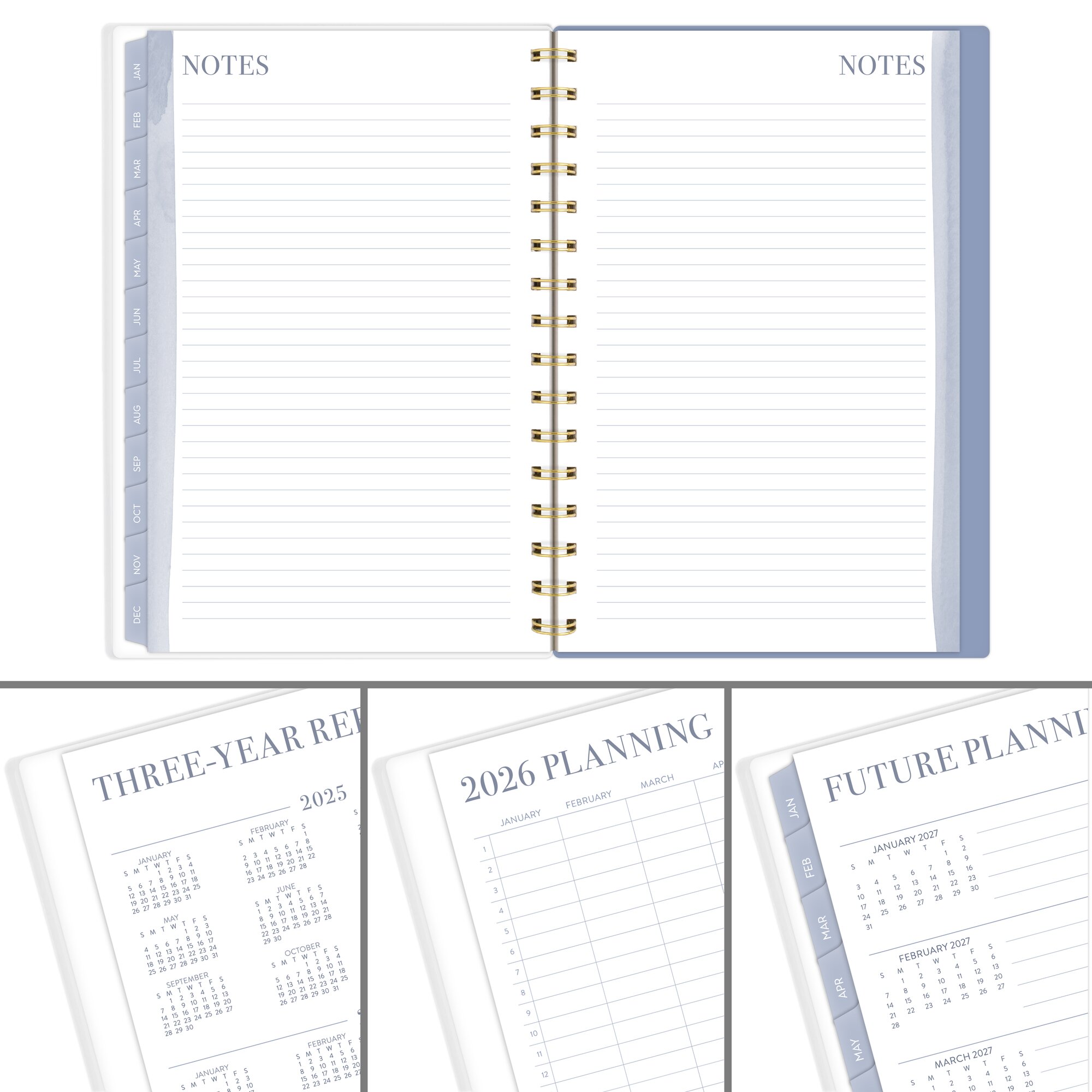 Leah Bisch for Cambridge 2026 Weekly Monthly Planner Stripe Small 5 12 x 8 12 -