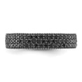 thumbnail image 3 of Auriga 925 Sterling Silver Rhodium-plated Black Spinel 5mm Band for Women Size- 7, 3 of 6
