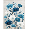 thumbnail image 1 of Toile Murale Florale Bleu et Blanc 15,75 X 11,81 Pouces, 1 of 8
