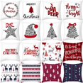 thumbnail image 4 of Funda de cojín navideña, decoración navideña para el hogar, funda de almohada navideña 2024, adornos navideños, regalos navideños, decoración de Año Nuevo 2025, 4 of 5