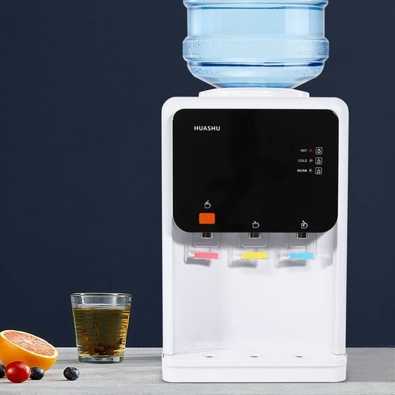 Dwellnix Top Loading Countertop Water Dispenser Hot Cold Water Cooler Drinking Machine