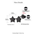thumbnail image 6 of FOCALOOK Black Star Stud Earrings 925 Sterling Silver Hypoallergenic Small Mini Dainty Minimalist Earring Suds for Women Jewelry Gifts, 6 of 10