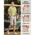 thumbnail image 3 of PULI Men’s Golf Shorts 12" Inseam Lightweight Stretch Quick-Dry Hiking Casual Dress Work Hybrid Shorts with Pockets, 3 of 6
