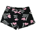 thumbnail image 2 of Emme Jordan Junior's Fuzzy Plush Pajama Shorts - I Love Sleep Overs Black - X-Large, 2 of 3