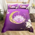 thumbnail image 3 of 2024 Lotus King Duvet Cover Set Floral Bedding Set Microfiber Botanical Flower Comforter Cover Single Double For Kids Boys Girl, 3 of 7