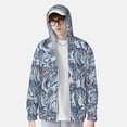 thumbnail image 2 of Fotbe Paisley Floral Branches Chaqueta con Protección Solar UPF 50+ para Hombre y Mujer, Camisa con Capucha y Bolsillos-Large, 2 of 7