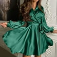 thumbnail image 2 of Vestido casual largo con cuello en V para mujer - Vestido de verano sin mangas de color liso - Cintura elástica para la playa o una fiesta, 2 of 6