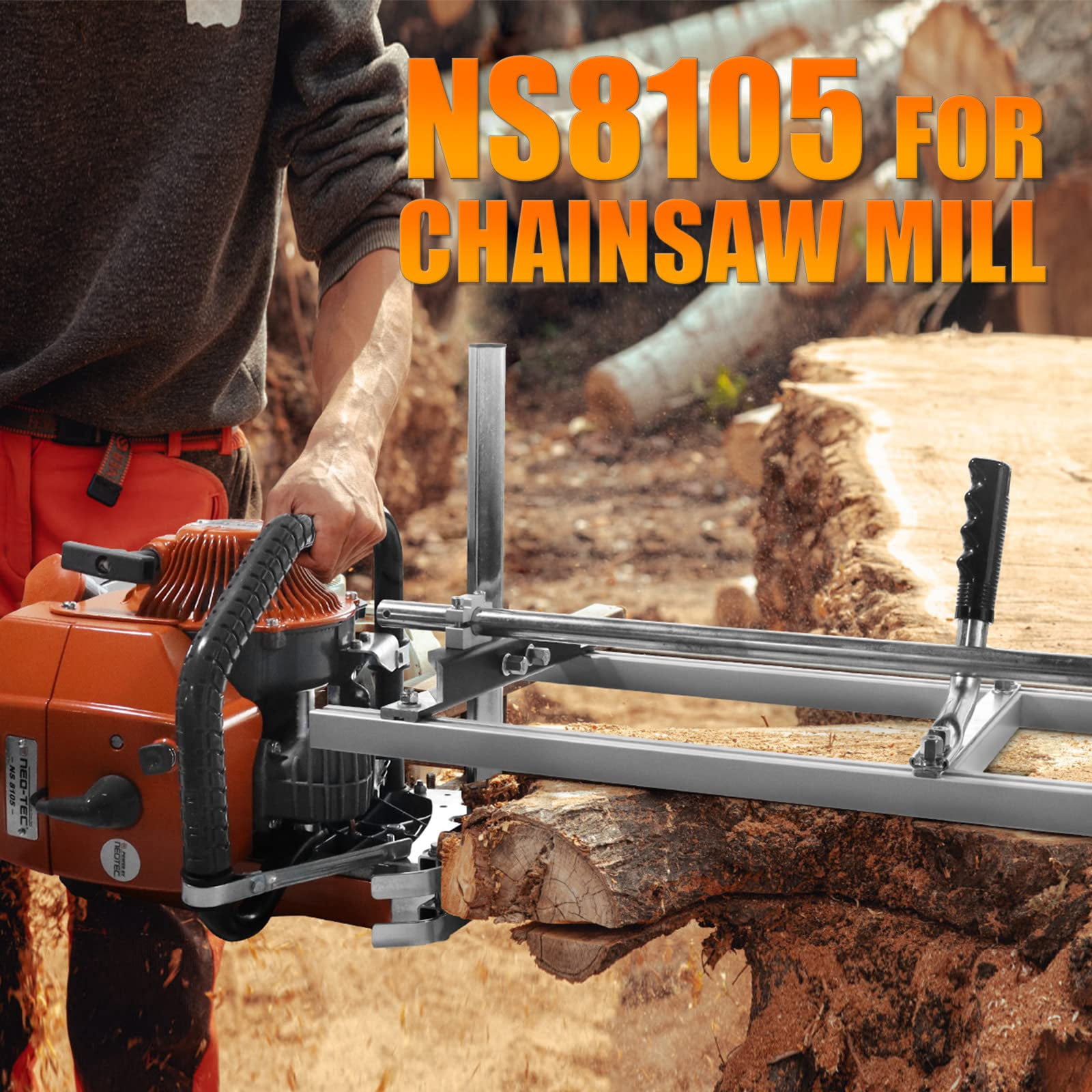 105cc Gas Chainsaw with 42'' Bar and Chain Compatible with G070 070 090 For Chainsaw Mill
