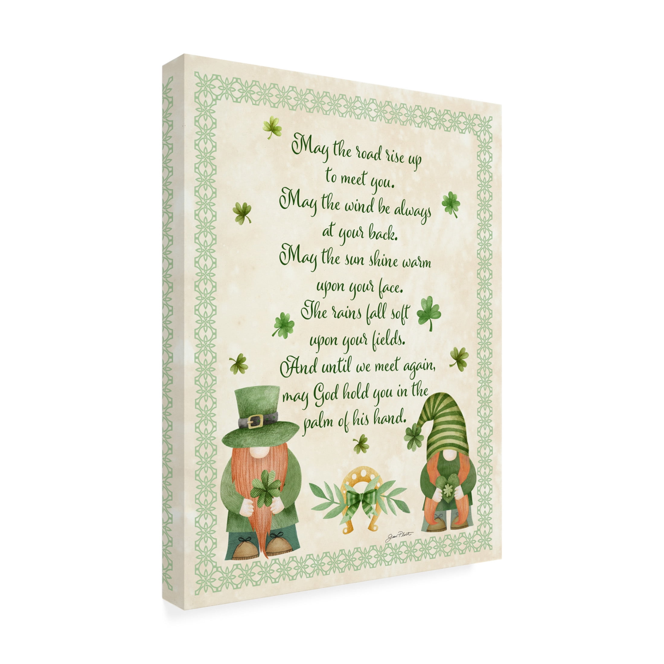 Canvas Wall Art - Jean Plout 'An Irish Blessing C' Wall Art for Living Room, Bedroom, or Office Décor by Trademark Fine Art - 18 x 24 Inches