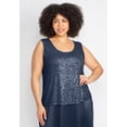 thumbnail image 4 of Catherines Women's Plus Size 2-Piece Sequin & Charmeuse Jacket Dress Set, 4 of 6