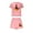 Pink#1, variant on Jamicy Halloween Pajama Sets for Women Soft Sleepwear Halloween Print Pajama Sets for Women 2 Piece Short Sleeve Top with Shorts