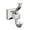 Chrome, variant on Amerock Mulholland Matte Black Single Prong Robe Hook