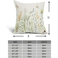 thumbnail image 5 of Spring Summer Floral Pillow Covers 16X16 Inch Yellow Flowers Green Leaves Butterfly Decorative Pillow Cases Set of 2 Cotton Linen Throw Pillows Farmhouse Home Decor For Sofa Couch Cushion Outdoor, 5 of 6