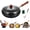 Hammer Surface B, variant on Uncoated Thick Iron Pot, Usceshonn Iron Pot,Pan with Wooden Handle & Lid,Hand-Forged Non-stick Irons Pans Without Coating for Gas/Induction Stoves,Camping,Restaurants & Home Kitchen