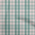 thumbnail image 1 of oneOone Viscose Chiffon Dusty Teal Green Fabric Check Craft Projects Decor Fabric Printed By The Yard 42 Inch Wide, 1 of 4