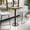 Natural, variant on Emma + Oliver 24" Square Walnut Laminate Bar Table Top-18"RD Base/Foot Ring