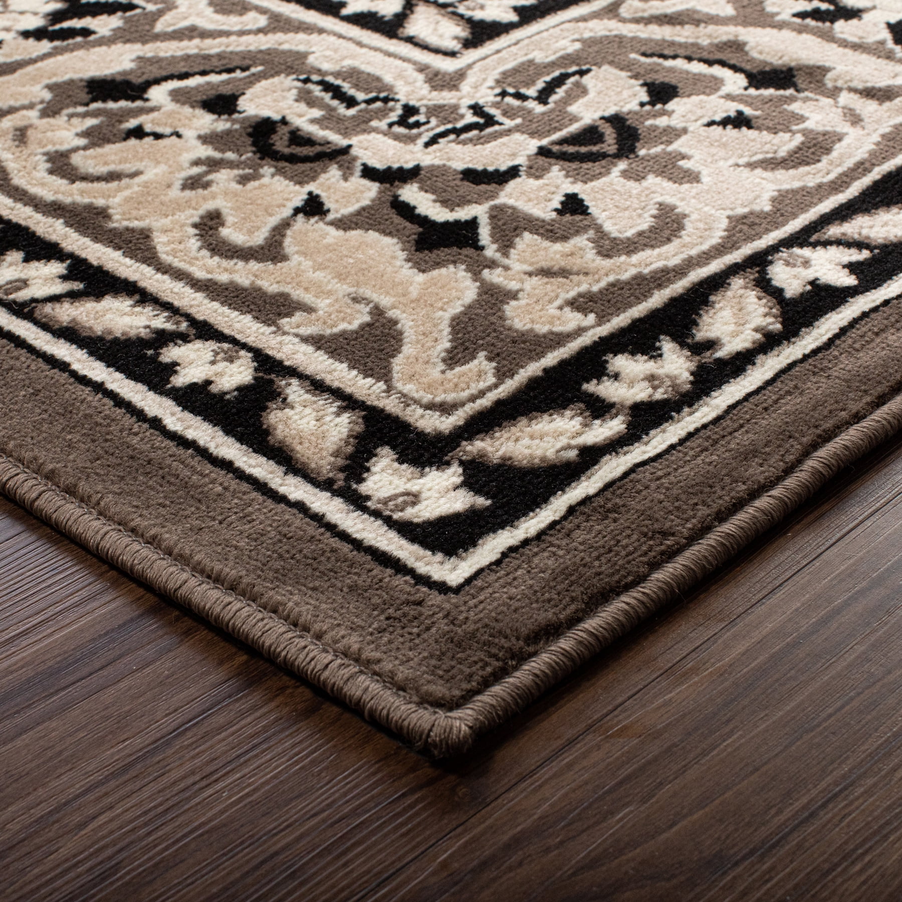 Superior Glendale Oriental Medallion Indoor Runner Rug, 2'7"x8', Brown