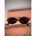 thumbnail image 4 of Miu Miu Sunglasses Oval Regard Havana/Brown lens Cheetah Frame - MUO4ZS 19P2Z1, 4 of 6