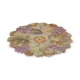 thumbnail image 1 of Felpudo de bienvenida MONEPIRED para entrada, interior, con diseño de flores en 3D, 60 cm de diámetro, lavable, 61 x 61 cm., 1 of 6