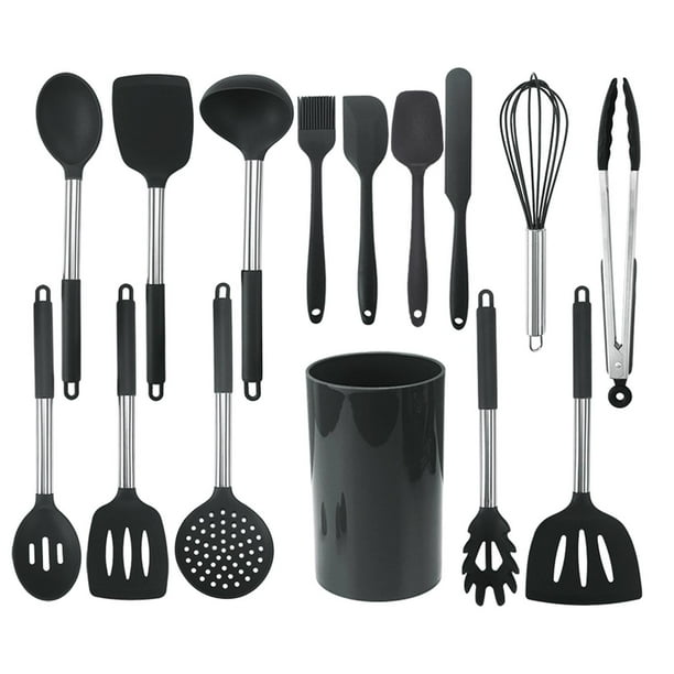Utensilios de Cocina Soledad 15 Piezas con Soporte Antiadherentes Aptos para Lavavajillas